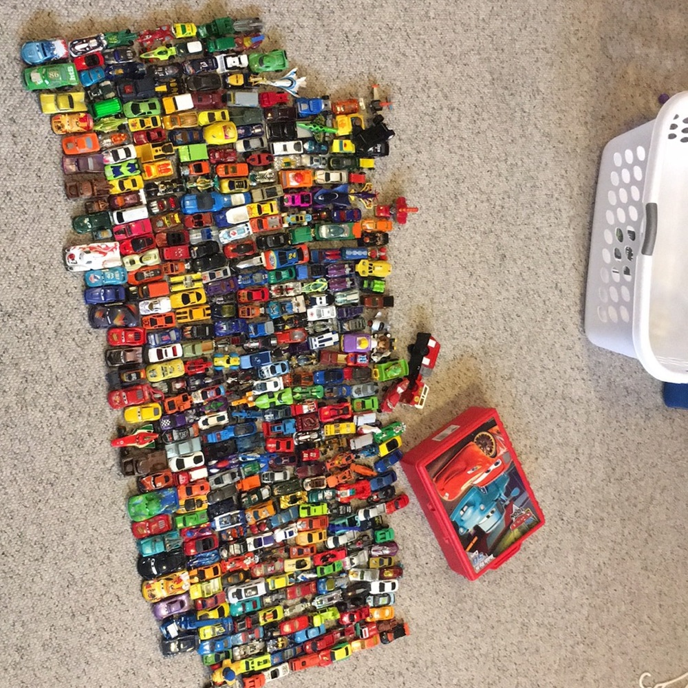 toy cars and car holder